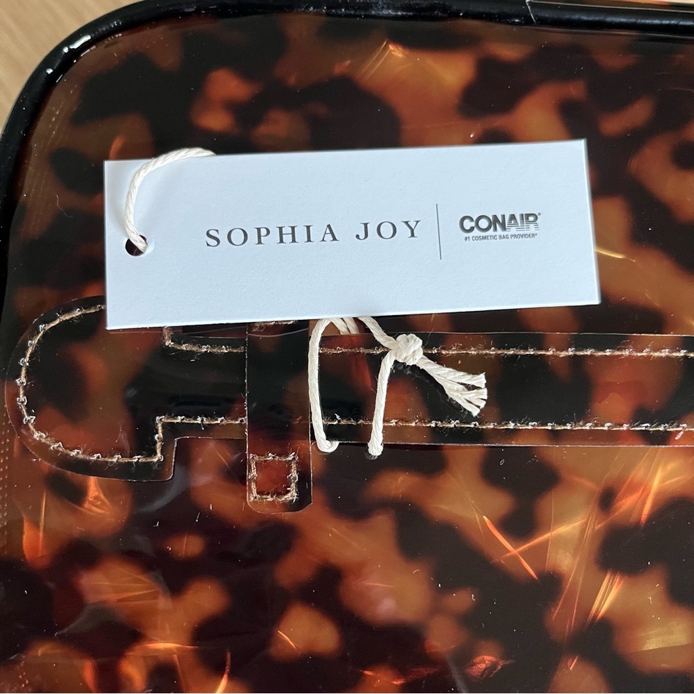 Tortoise Sophia Joy Conair Toiletry Train Case - Picture 8 of 9